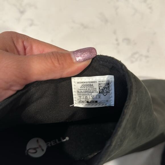 Merrell Tremblant Wedge Bluff Waterpoof Boot Black suede side zip size 9 - Picture 8 of 9